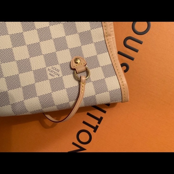 * SOLD * LOUIS VUITTON NEVERFULL DAMIER AZUR NEW - Picture 6 of 8